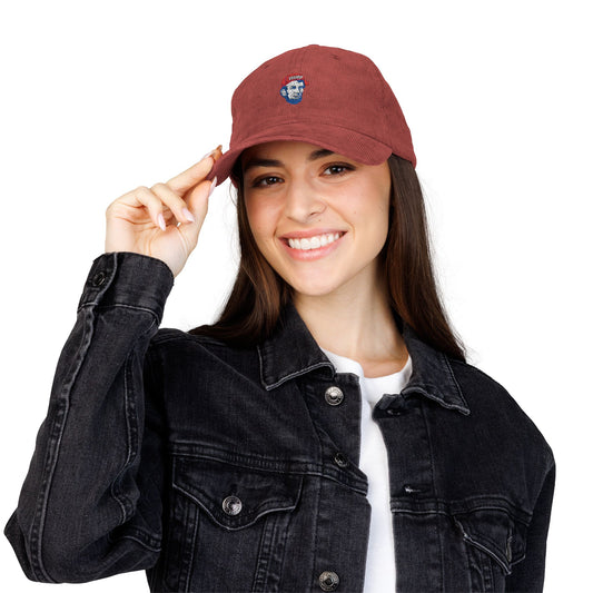 Vintage Corduroy Baseball Cap — Embroidered Patch